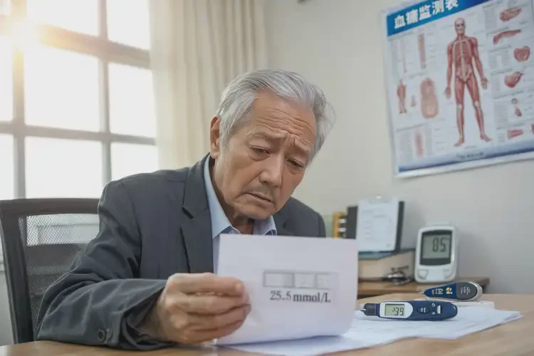 60岁早上空腹血糖25(图1)