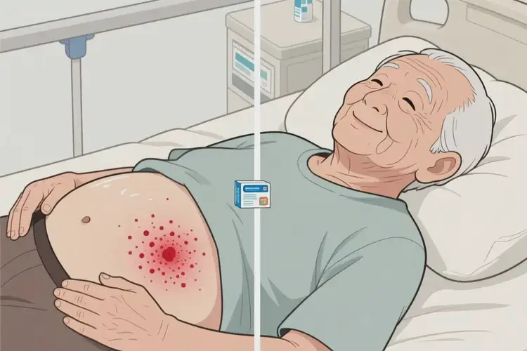 高齡老人肚子上出濕疹康復(fù)的全過程(圖3)