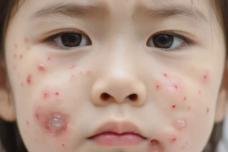 少兒面部起濕疹不管它會(huì)自己痊愈嗎(圖4)