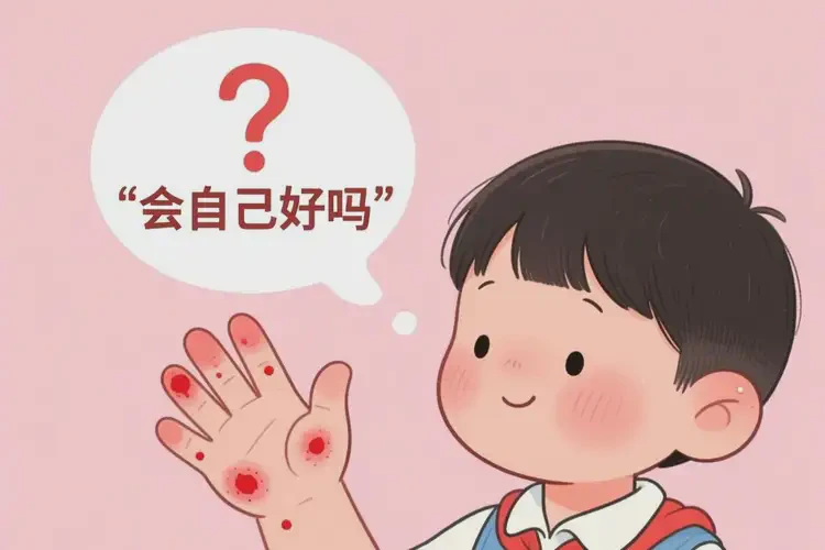 小学生手上起湿疹不管它会自己好吗(图1)