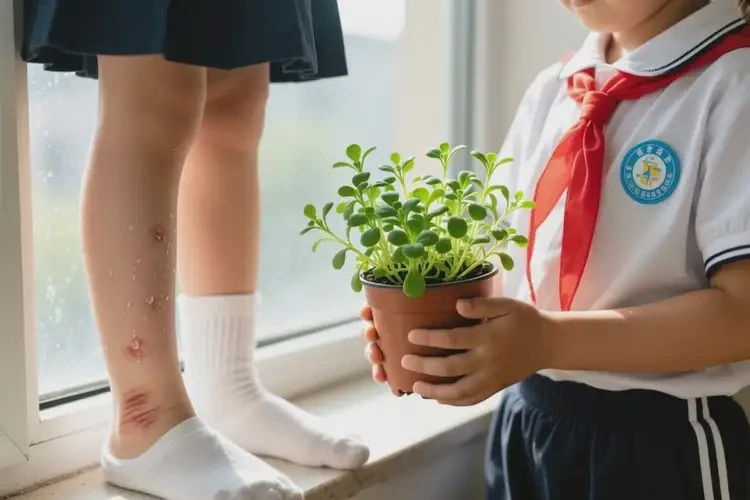 小學生腳上偶爾長濕疹治療方法(圖1)