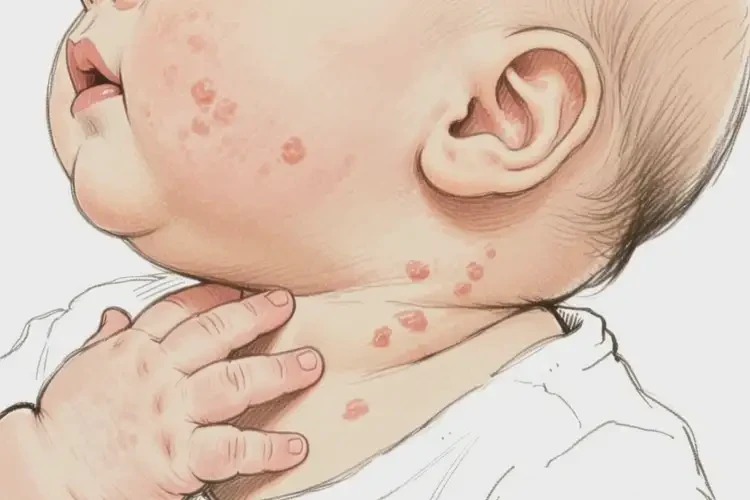 嬰幼兒脖子上偶爾長(zhǎng)濕疹能徹底自愈嗎(圖1)