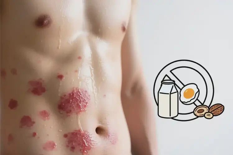 男人肚子上偶爾起濕疹后不可以吃哪些食物(圖2)