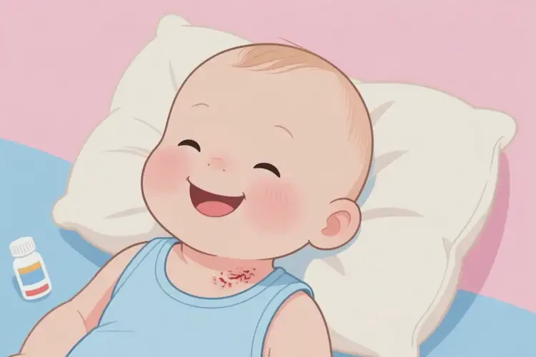 嬰幼兒脖子出現(xiàn)濕疹不管它會(huì)自己自愈嗎(圖1)