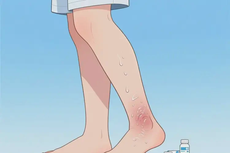 青年人小腿出現(xiàn)濕疹怎么算是痊愈(圖2)