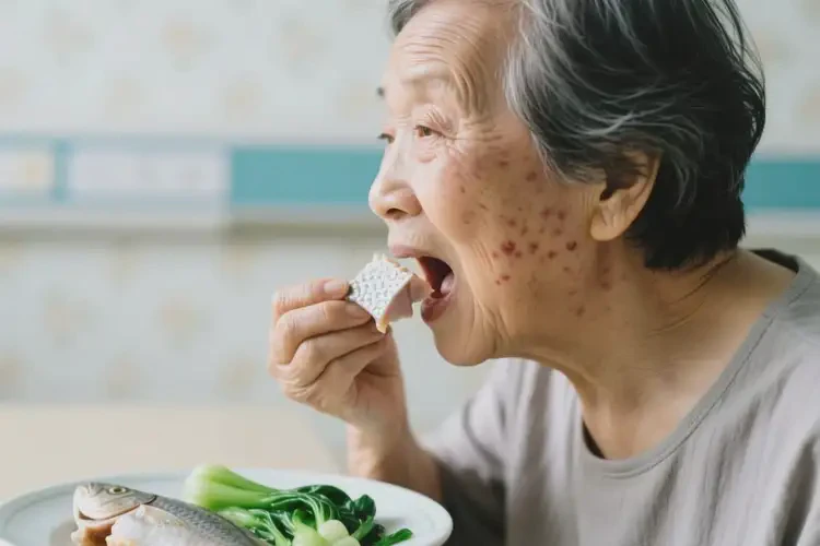 高齡老人面部經(jīng)常起濕疹后不可以吃哪些食物(圖1)