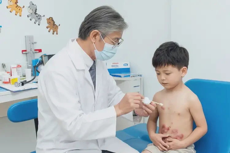 兒童肚子出現(xiàn)濕疹不管它會自己自愈嗎(圖3)