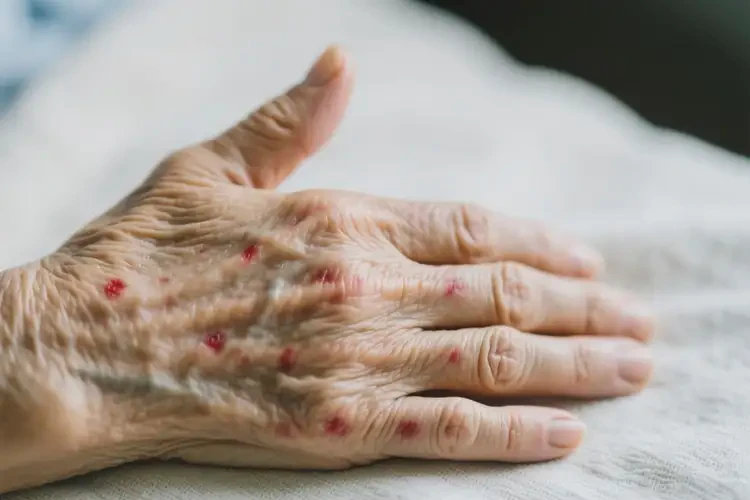 高齡老人手上起濕疹康復(fù)的全過程(圖2)