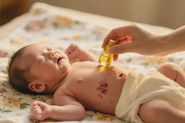 新生兒肚子的濕疹怎么治(圖1)