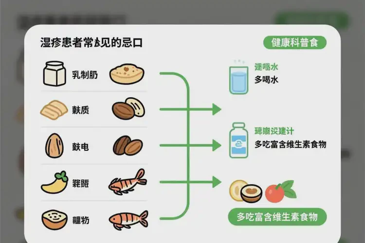 臉上容易長(zhǎng)濕疹后不能吃哪些食物(圖2)