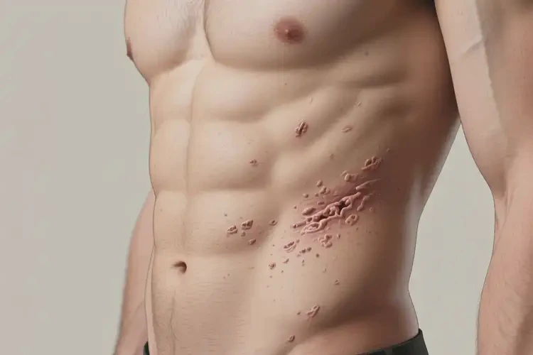 男性肚子上偶爾長濕疹可以徹底自愈嗎(圖2)