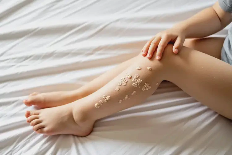 小孩大腿上有湿疹能靠自己自愈吗(图2)