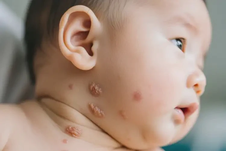 小兒脖子起濕疹能夠徹底治愈嗎(圖3)
