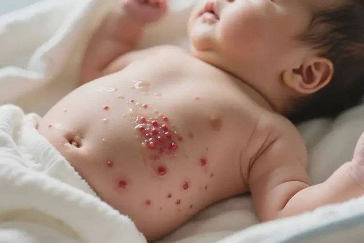 寶寶肚子上起濕疹不管它會(huì)自己痊愈嗎(圖3)