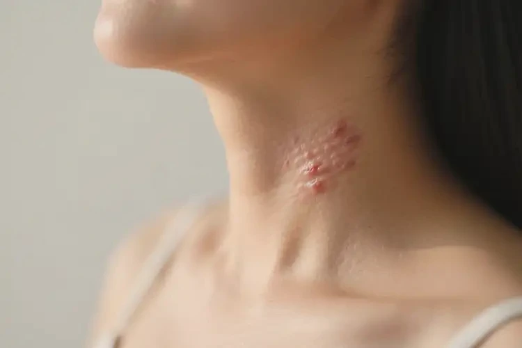 产妇脖子上出现湿疹可以彻底自愈吗(图1)