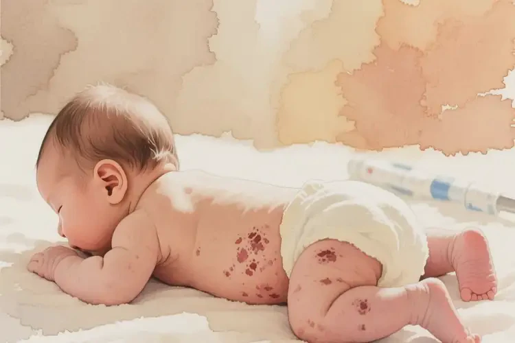 幼兒屁股上經(jīng)常長濕疹不管它會自己好嗎(圖1)