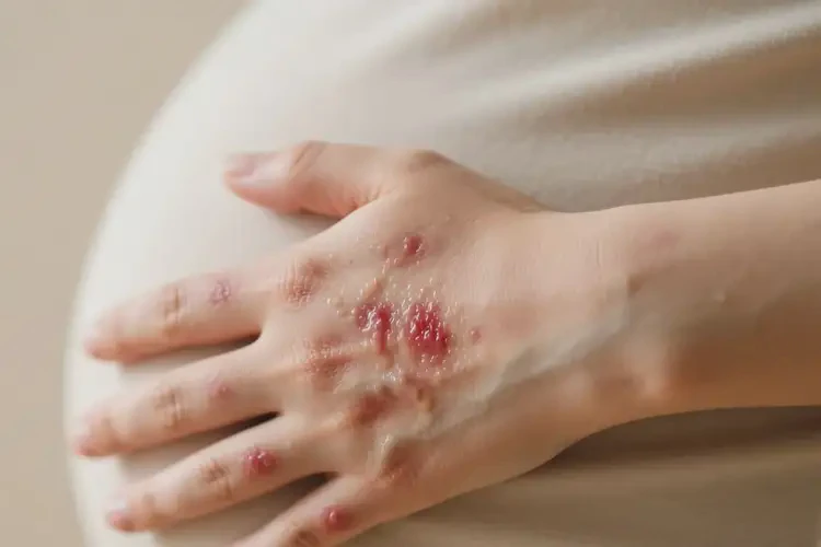 孕婦手上出現(xiàn)濕疹可不可以自愈(圖3)