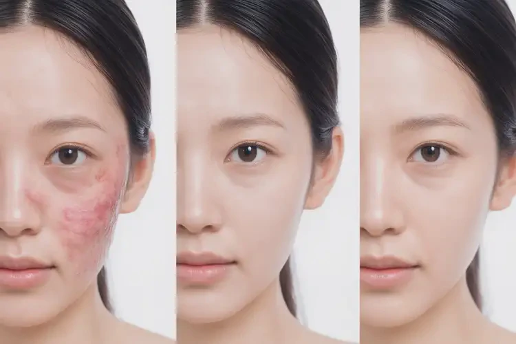 女生面部起濕疹怎么算是痊愈(圖1)