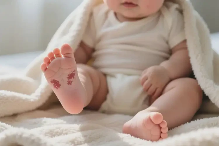 寶寶腳上出現(xiàn)濕疹能靠自己自愈嗎(圖2)