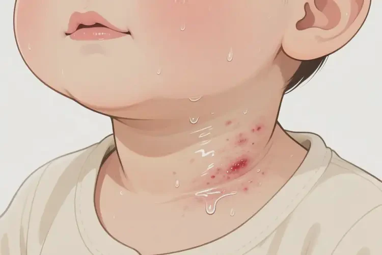 寶寶脖子上起濕疹能靠自己自愈嗎(圖1)