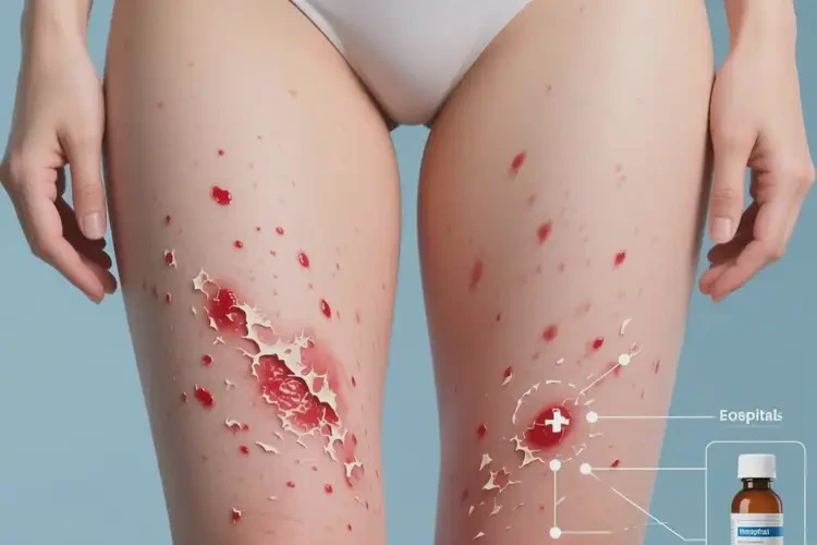 女性大腿容易長濕疹不管它會自己好嗎(圖1)