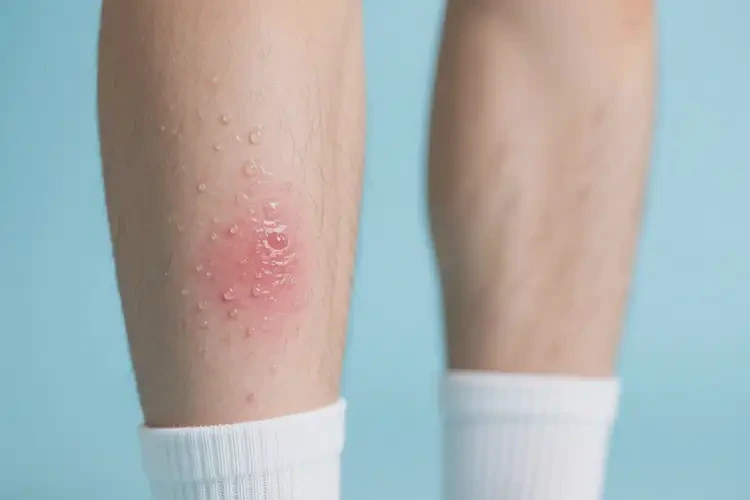青年人小腿起濕疹不管它會(huì)自己好嗎(圖1)