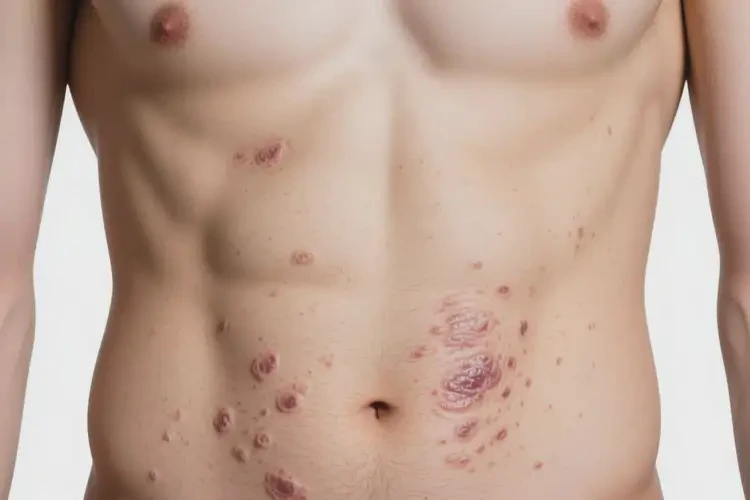 青年人肚子上偶爾長濕疹可以徹底自愈嗎(圖2)