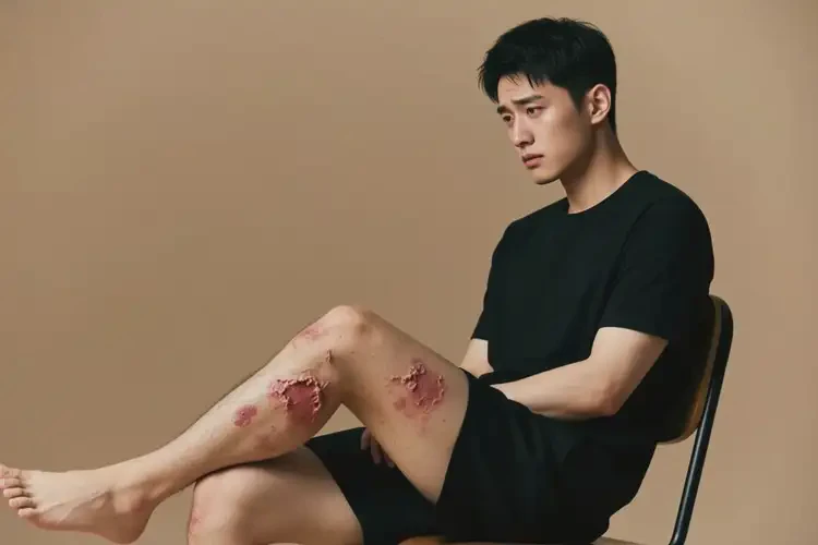 男性大腿出濕疹不管它會(huì)自己好嗎(圖1)