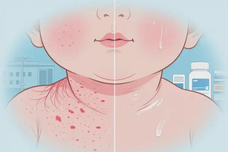 婴儿脖子经常长湿疹能靠自己自愈吗(图4)