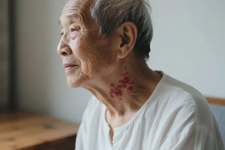 高齡老人脖子出現(xiàn)濕疹不管它會自己痊愈嗎(圖2)
