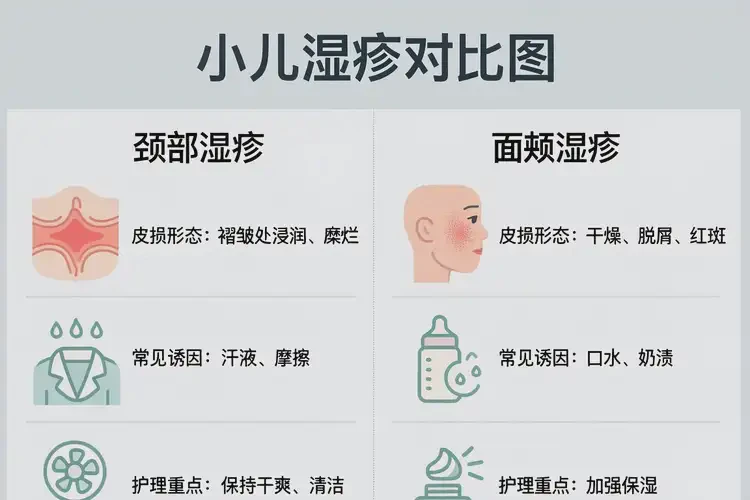 小儿脖子出湿疹不管它会自己自愈吗(图1)