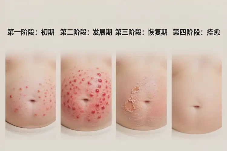 小孩肚子偶爾長濕疹不管它會自己痊愈嗎(圖1)