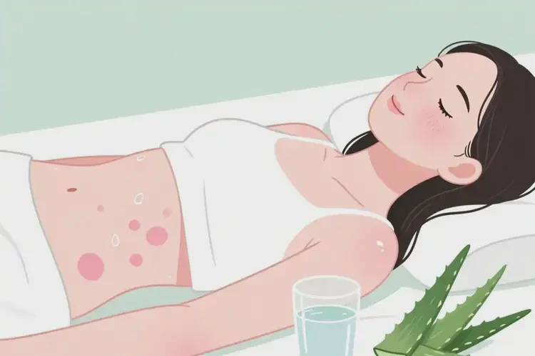 女性肚子偶爾長濕疹能靠自己自愈嗎(圖1)