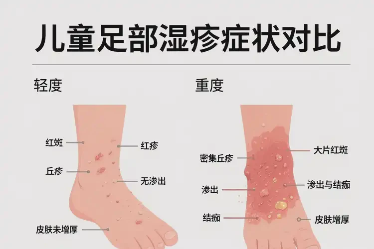 兒童腳上經(jīng)常起濕疹不管它會(huì)自己好嗎(圖2)
