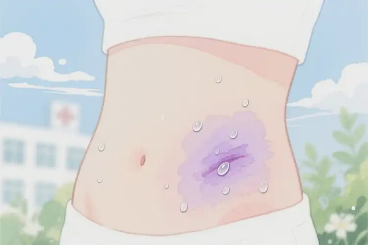 女性肚子出現(xiàn)濕疹可不可以徹底自愈(圖2)