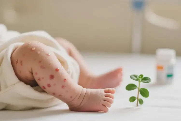 新生兒四肢偶爾長濕疹不管它會自己痊愈嗎(圖1)