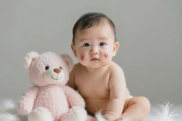 新生兒臉上長(zhǎng)濕疹能靠自己自愈嗎(圖1)