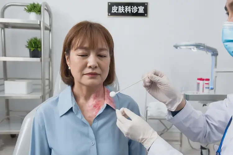 女人脖子有濕疹不管它會自己自愈嗎(圖2)