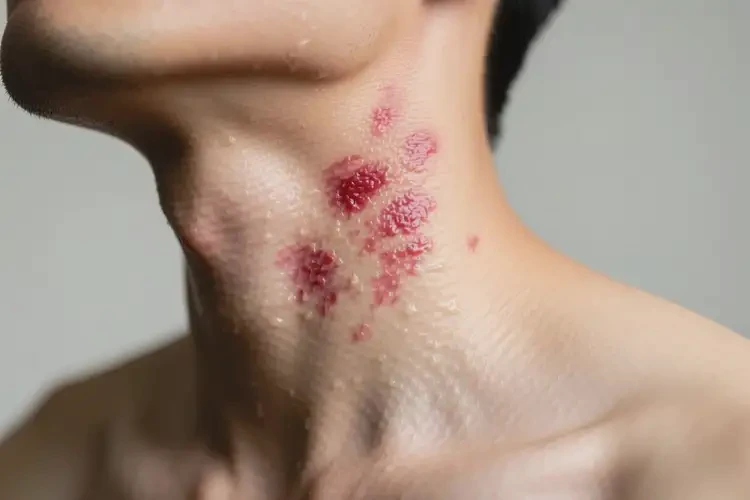 男人脖子上长湿疹可以彻底自愈吗(图1)