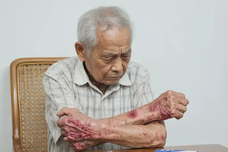 老人手臂上容易起濕疹不管它會(huì)自己好嗎(圖4)