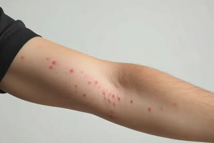 男性手臂上偶爾起濕疹不管它會(huì)自己自愈嗎(圖1)