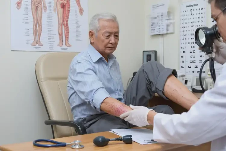 老人小腿上容易長濕疹能徹底自愈嗎(圖1)