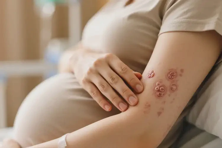 產(chǎn)婦手臂上偶爾起濕疹可不可以徹底自愈(圖3)