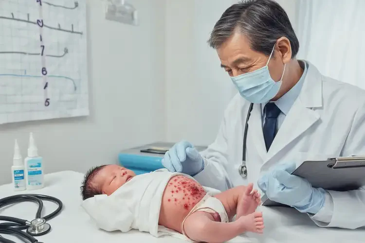 新生儿肚子上经常长湿疹能彻底自愈吗(图2)