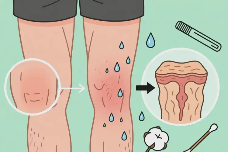 男人大腿上出現(xiàn)濕疹可以徹底自愈嗎(圖1)