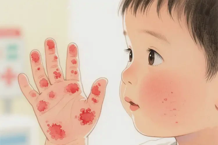 孩子手上出現(xiàn)濕疹不管它會(huì)自己自愈嗎(圖4)