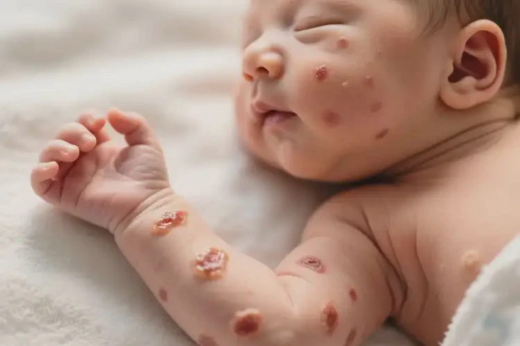 新生兒手臂上長濕疹能靠自己自愈嗎(圖1)