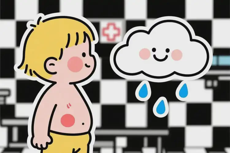 幼兒肚子上出現(xiàn)濕疹不管它會自己好嗎(圖1)