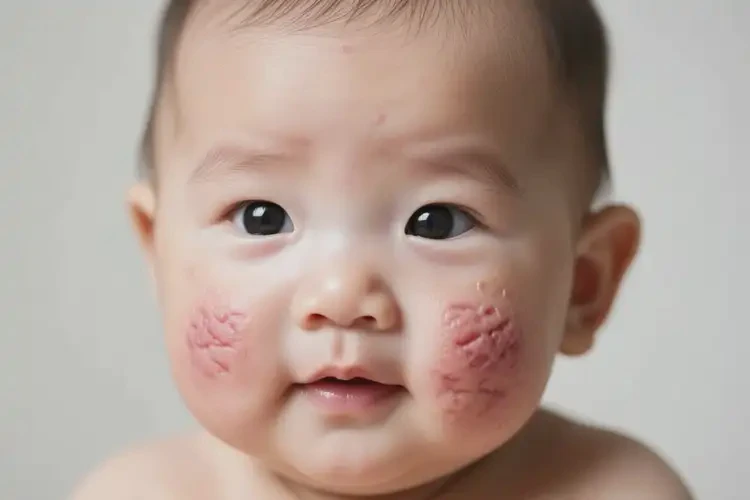 婴儿脸上经常长湿疹不管它会自己自愈吗(图2)