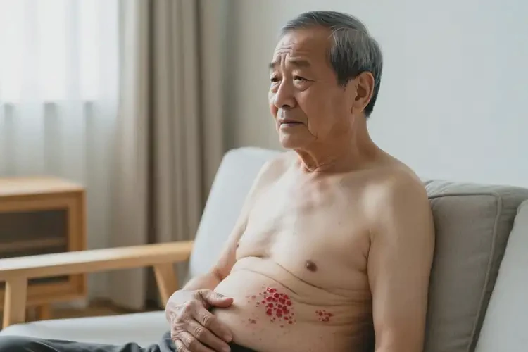 老年人肚子上起濕疹不管它會自己好嗎(圖4)